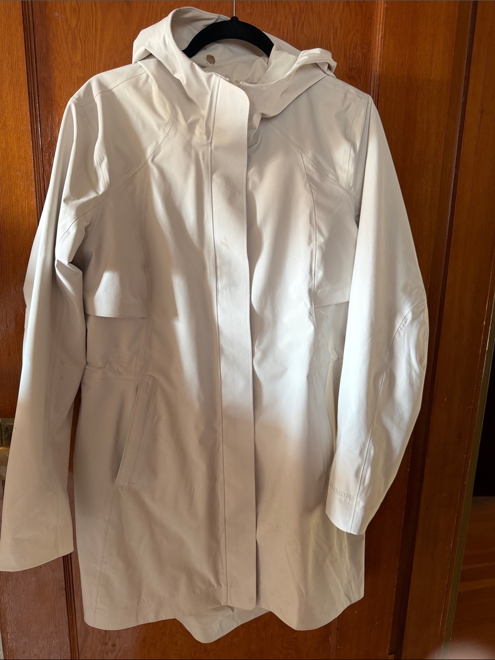 lululemon athletica Light Cream Waterproof Hooded Trench Coat